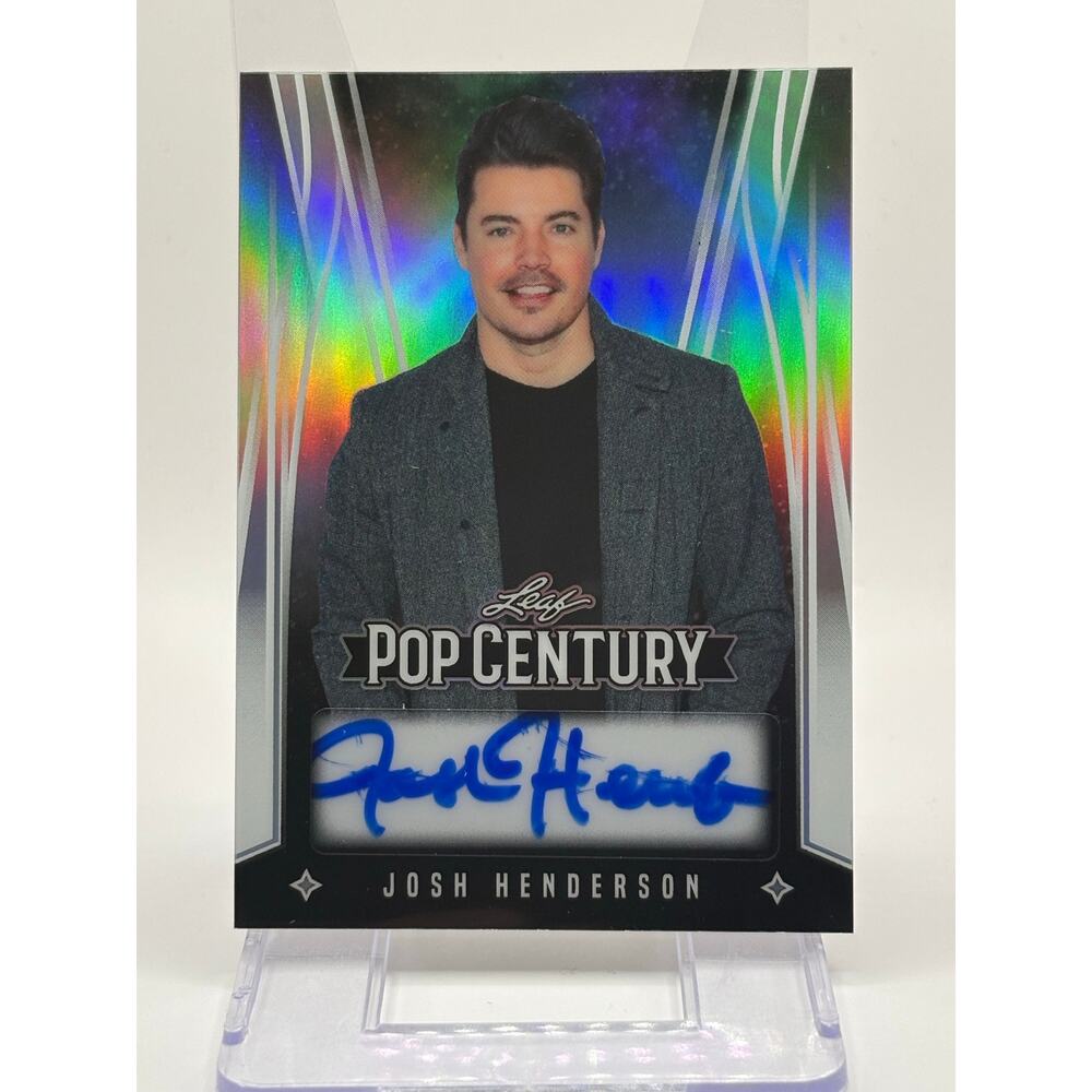 2025 Leaf Metal Pop Century Josh Henderson Prismatic Silver Auto 20/25 SP Dallas